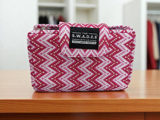 Crimson Chevron 6-Pocket Clutch Pouch