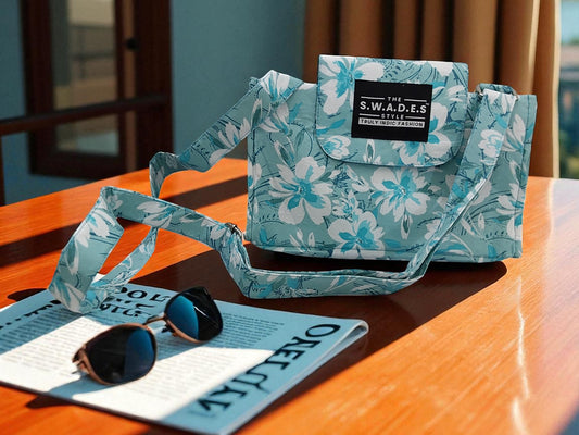 Aqua Bloom 4-Pocket Sling Bag
