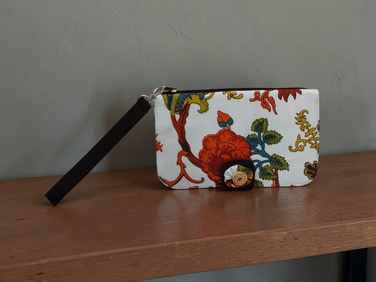 Ivory Coral Garden 4-Pocket Wallet