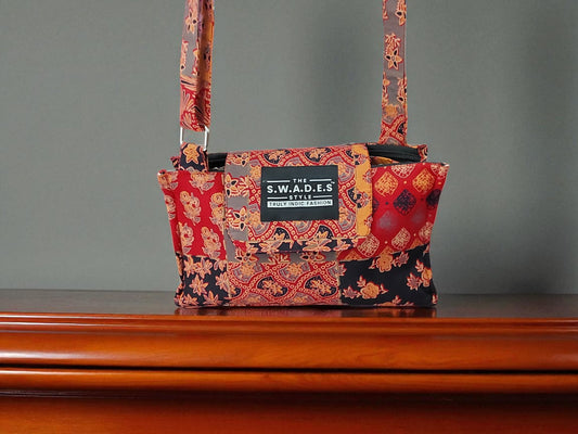 Saffron Mosaic – 4-Pocket Sling Bag