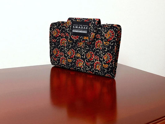 Ebony Petals – 6-Pocket Clutch Pouch