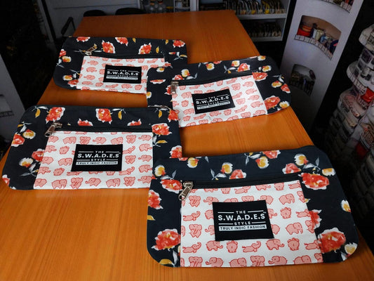 Elephant Garden 1-Pocket Pouch (Pack of 4)