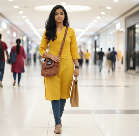 Saṅkamam Rangoli 4-Pocket Sling Bag