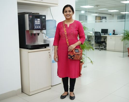 Saffron Mosaic – 4-Pocket Sling Bag