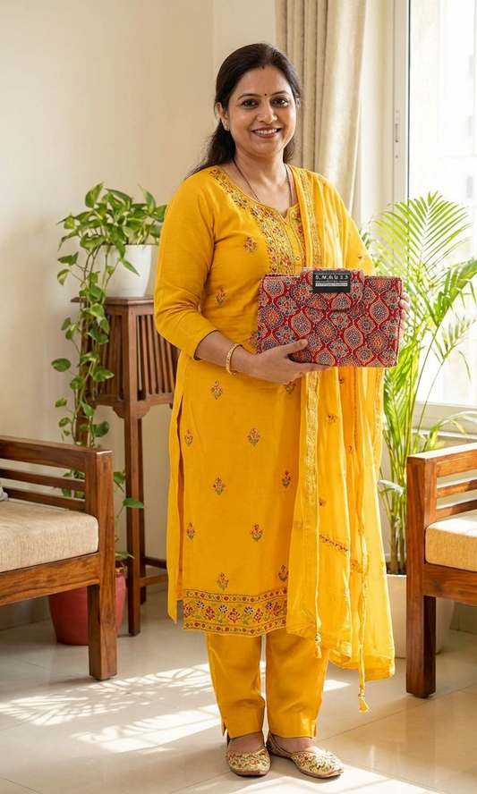 Rangoli Radiance 6-Pocket Clutch Pouch