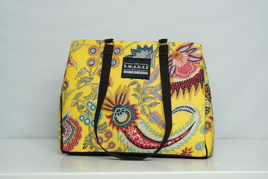 Sunburst Bloom 3-Compartment Cabas