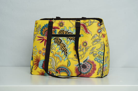 Sunburst Bloom 3-Compartment Cabas