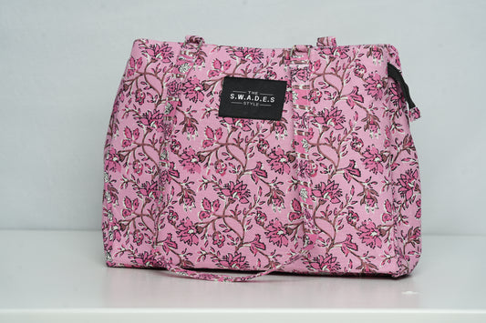 Pink Petal 3-Compartment Cabas