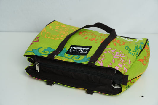 Neon Suzani Bloom 3-Compartment Cabas