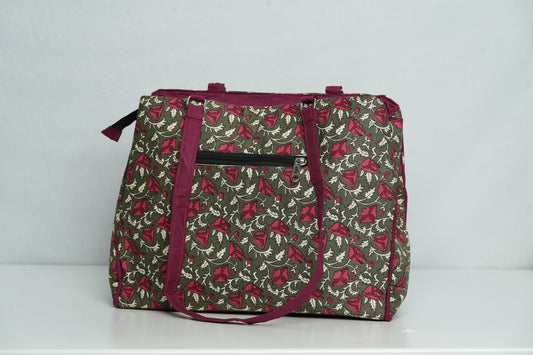 Blush Floral 3-Compartment Cabas