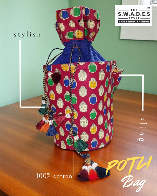 Stylish Buddha Print Potli Sling Bag