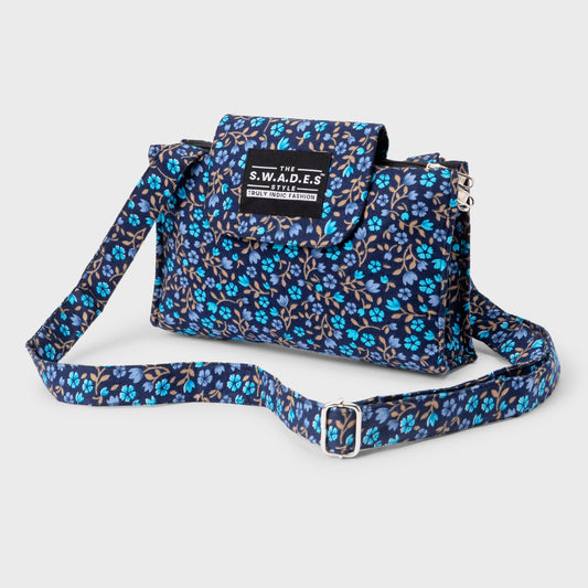 Midnight Bloom–4-Pocket Sling Bag