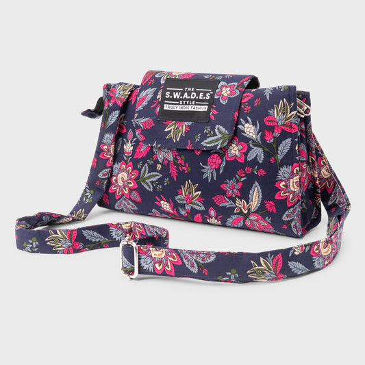 Twilight Flora: 4-Pocket Sling Bag