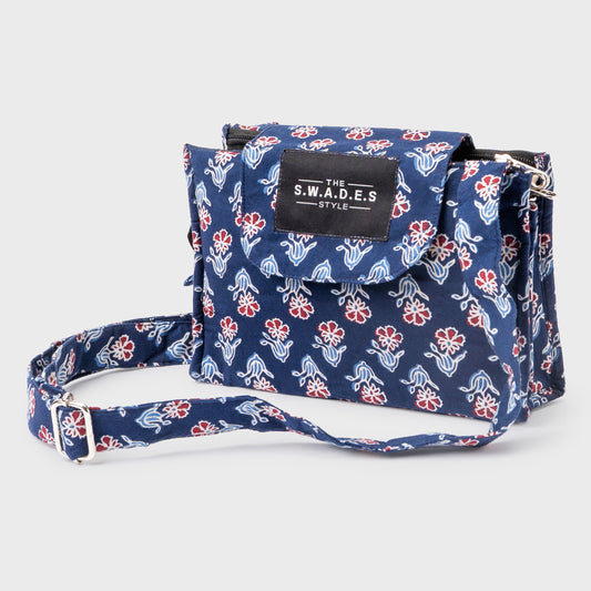 Indigo 4-Pocket Sling Bag