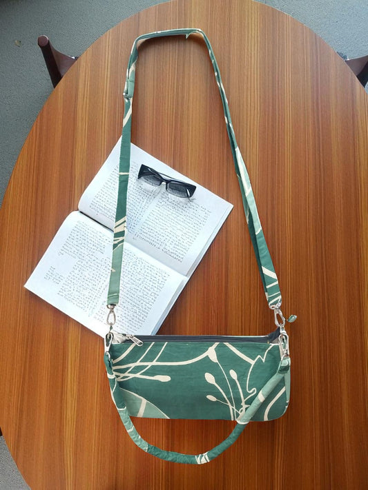 The Serene Botanical Barrel Bag