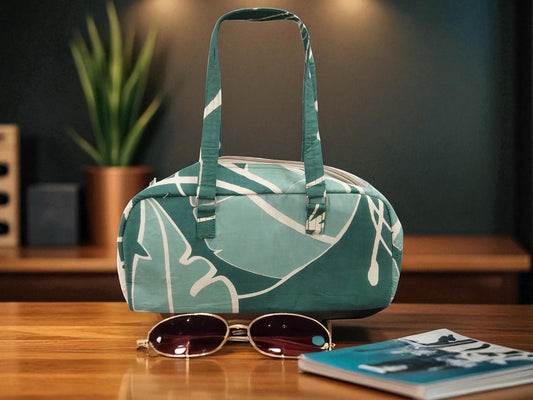 Verdant Foliage Barrel Bag