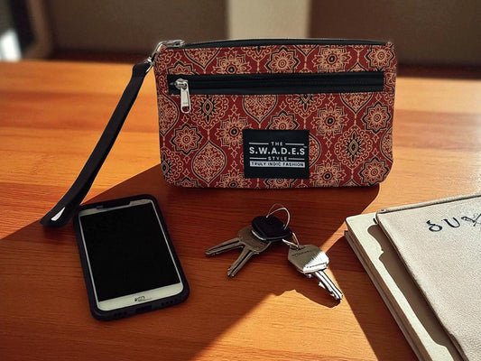 Brown Rangoli 4-Pocket Wallet