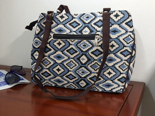 Baani Ikat 3-Compartment Cabas