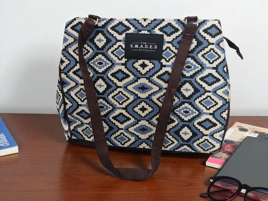 Baani Ikat 3-Compartment Cabas