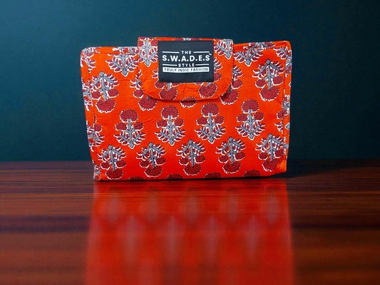 Bold Marigold Red 6-Pocket Clutch Pouch