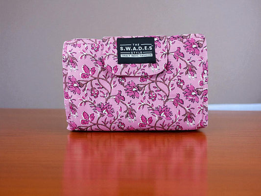 Pink Petal 6-Pocket Clutch Pouch