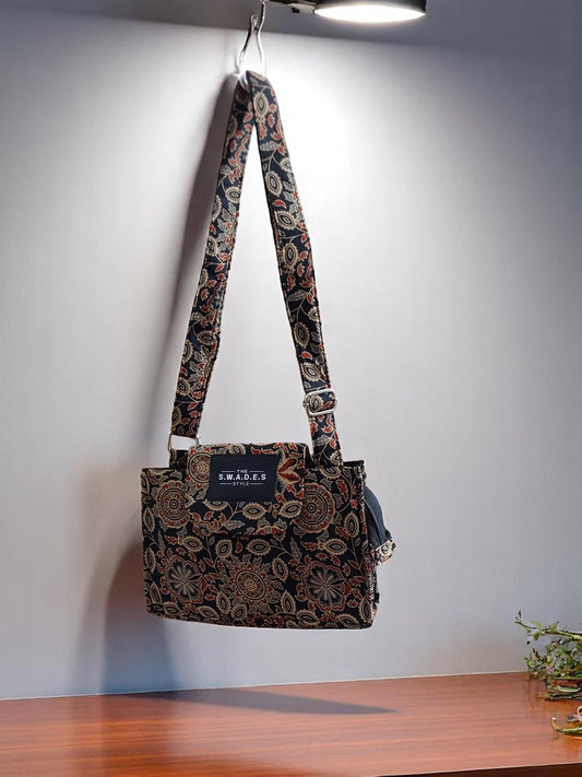 Black Mandal 4-Pocket Cross-Body Bag