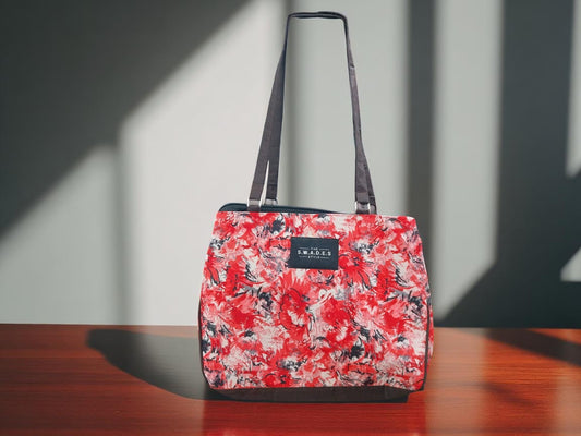 Gulnaar Grace – Floral 3-Compartment Tote Bag