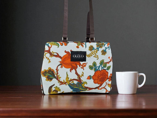 Fleur Royale Tote – Artistry in Bloom-3 Compartment Tote Bag