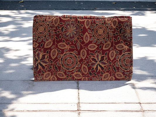 Brown Ajrakh 6-Pocket Clutch Pouch
