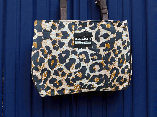 Leopard Print 3-Compartment Tote Bag