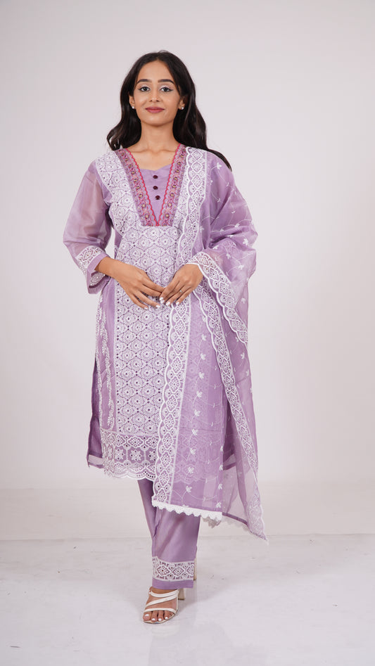 Salwar Suit in Ultraviolet: Opulent Upmarket Elegance