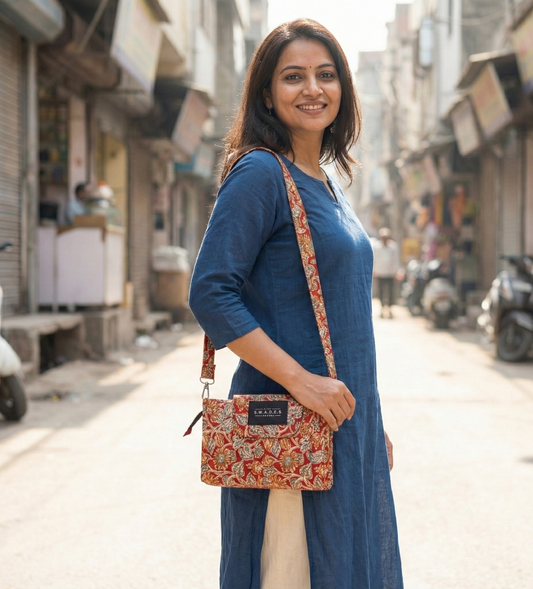 Botanic Rust – 4-Pocket Sling Bag