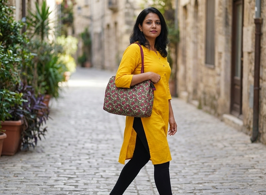 Blush Floral 3-Compartment Cabas