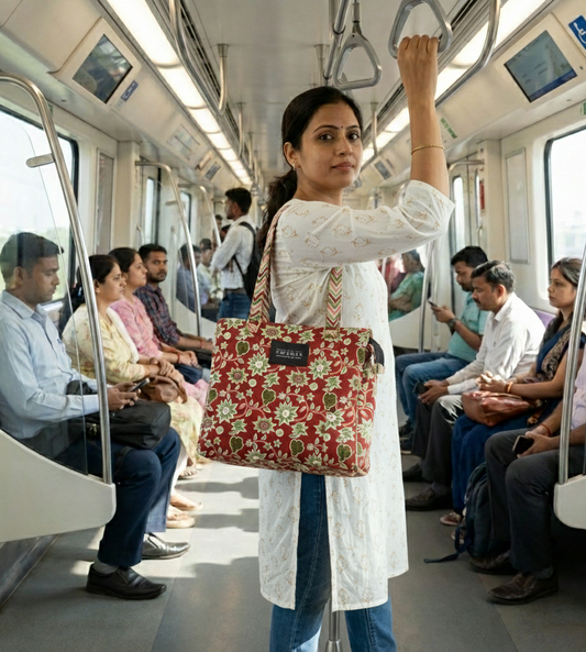 Blended Floral 3-Compartment Cabas