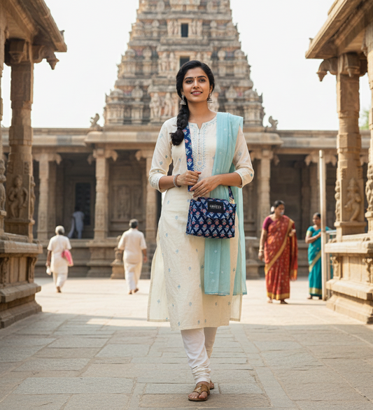 Indigo 4-Pocket Sling Bag