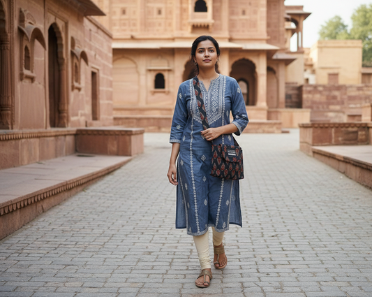 Kari Rust Leaf 4-Pocket Sling Bag [APPLY 50% NEW YEAR DISCOUNT]