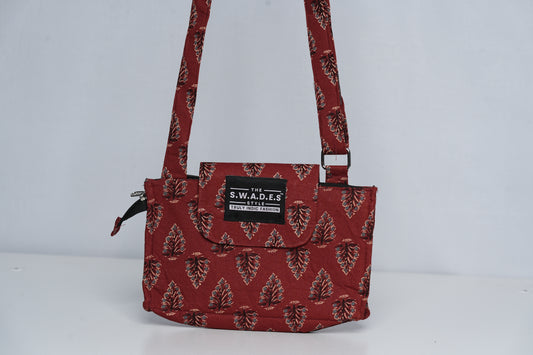 Rust Leaf 4-Pocket Sling Bag