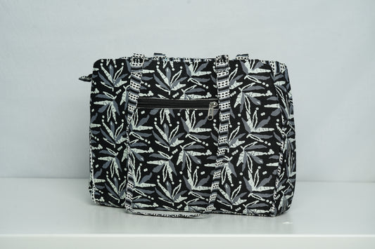 Midnight Leaf 3-Compartment Cabas
