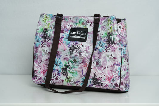 Lavender Bloom – 3-Compartment Office Bag