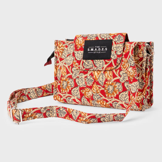Botanic Rust – 4-Pocket Cross-Body Bag