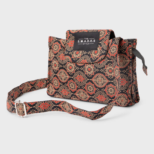 Blended Rangoli 4-Pocket Cross-Body Bag