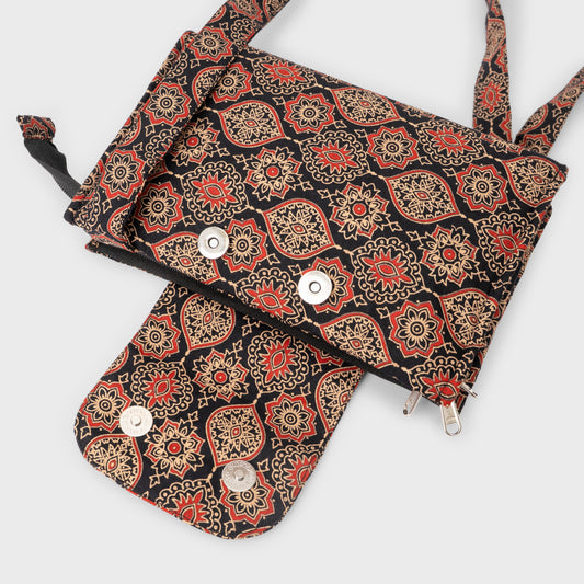 Blended Rangoli 4-Pocket Cross-Body Bag