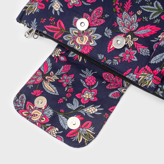 Twilight Flora: 4-Pocket Sling Bag