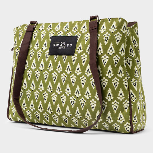 Pine Grove – Nature-Inspired 3-Compartment Tote Bag