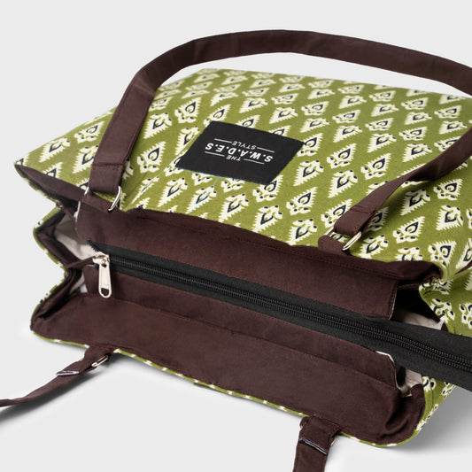 Pine Grove – Nature-Inspired 3-Compartment Tote Bag