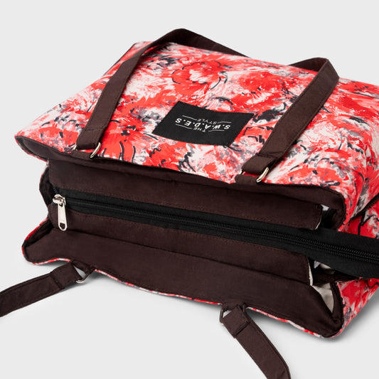 Gulnaar Grace – Floral 3-Compartment Office Bag